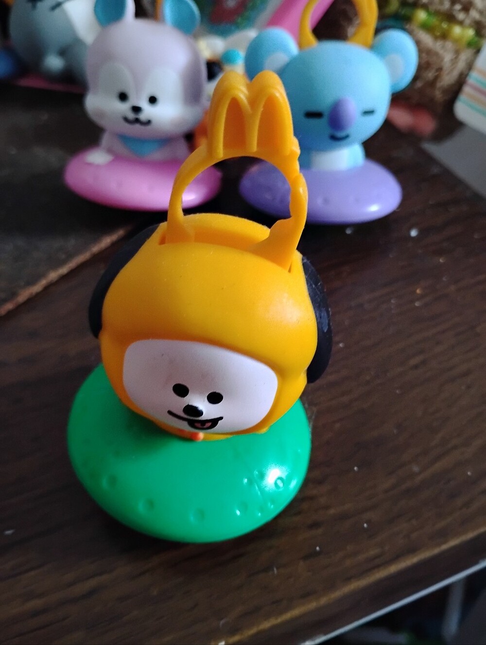 Yellow and Green Kids Character Toy Rattle